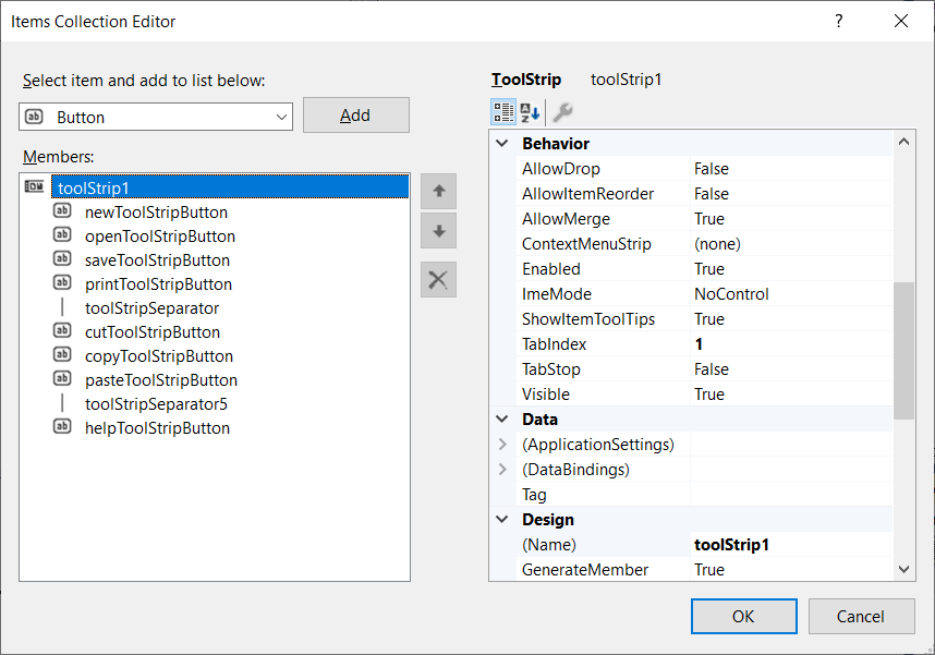 Items Collection Editor