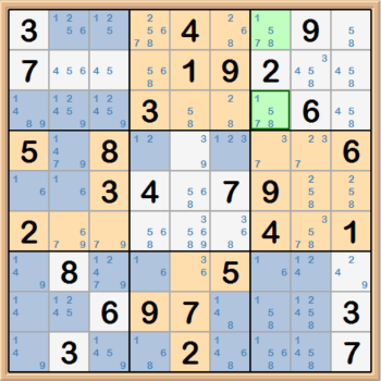 Locked Candidate Pointing Example